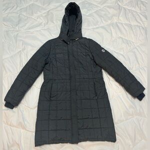 Tory Burch Hooded Puffer Long Jacket Coat Gray Women's Medium
Parka